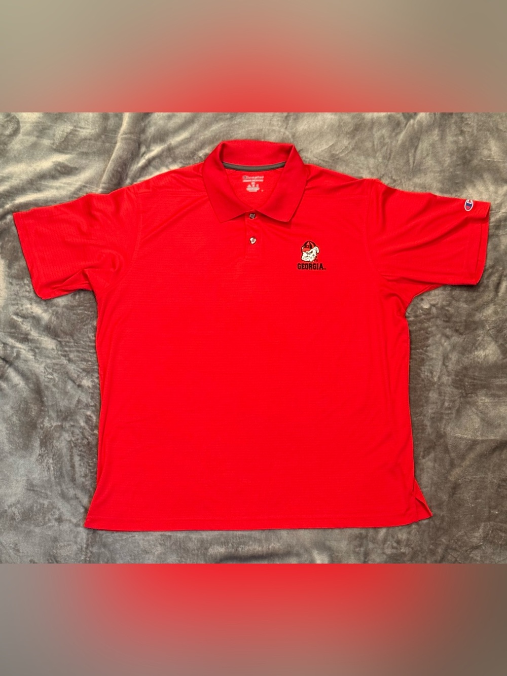 University of Georgia Georgia Bulldog Champion Red Men's Polo Shirt 2XL